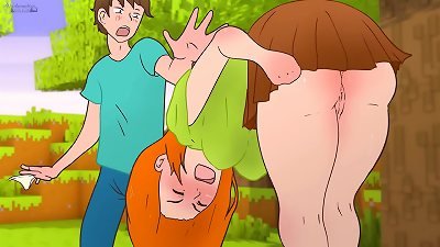 Steve stole Alex's underpants in Minecraft ! manga porn cartoon Parody