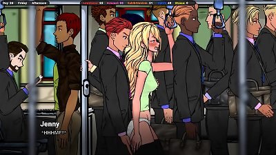 A stranger unexpectedly brought her to ejaculation on the bus. anime porn Game