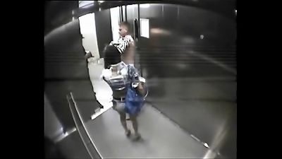Stranger fucks screaming in elevator