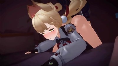 Zenless Zone Zero - Alice Thymefield 3 dimensional hentai hook-up cartoon | Cowgirl & doggy episode