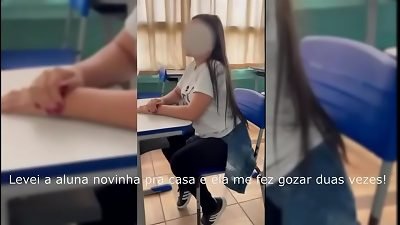 I gave it to my teacher in swap for grades, I got jizz from my teacher, student plumbs teacher